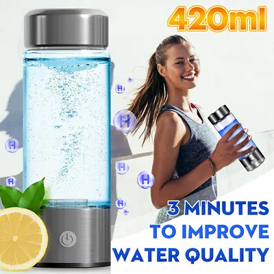 $36.89 • Buy 420ml Portable Water Cup Hydrogen Rich Generator Water Bottle Ionizer Maker Mug