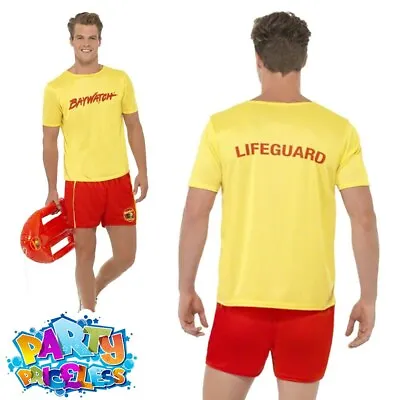 £27.99 • Buy Mens Baywatch Lifeguard Fancy Dress Costume Beach 80s 90s Licensed Official Stag