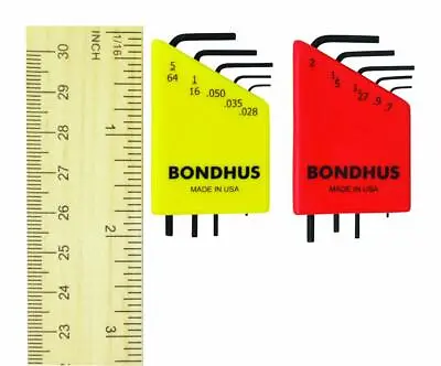 Bondhus 20393 10pc Micro Mini Hex L Wrench Set Metric SAE • $11.80