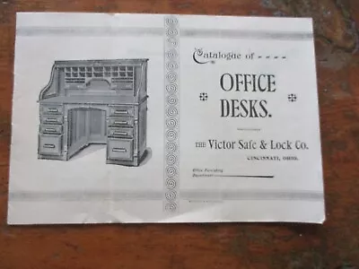 C1900 Victor Safe & Lock Co. Catalogue  Office Desks W/safe Chairs Cincinnati • $19.99