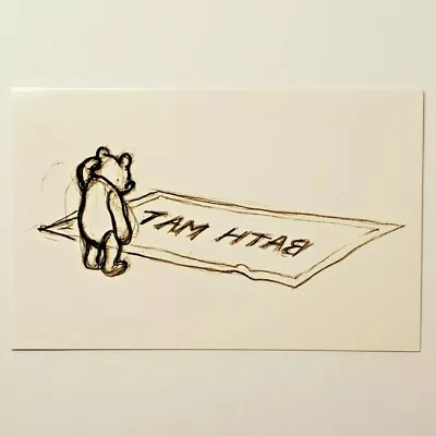 £4.89 • Buy Classic Winnie The Pooh Postcard Disney Milne Shepard Sketch Bath Mat Tam Htab