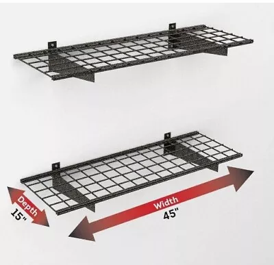 Hyloft 2 Pack Garage Storage System Shelves 15  X 45  Wall Mounted Wire Shelves • $34.49