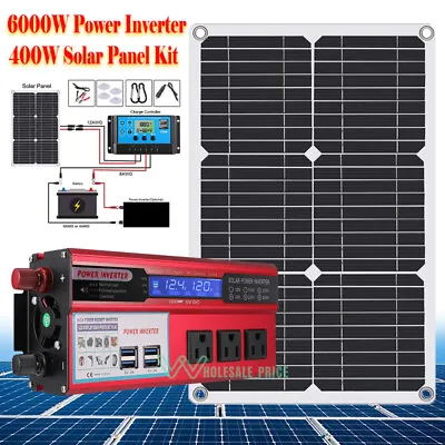 6000W Complete Solar Panel Kit Solar Power For RV Marine Boat Off Grid System • $61.99