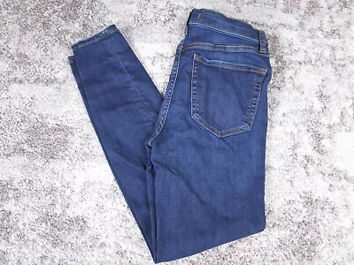 Free People Jeans Womens Size 28 Blue Stretch Distressed Destroyed Medium Denim • $19.49