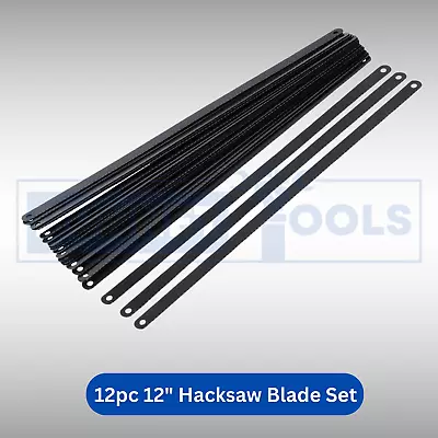 12 Inch Hacksaw Blades 12pc Metal Work Saw Blade 24Tpi 300mm 12  Tool Blades • £4.49