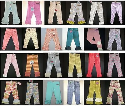 NWT Matilda Jane Boutique Girls Knit Flare Ruffle Leggings Pants VARIOUS Sizes • $39.95