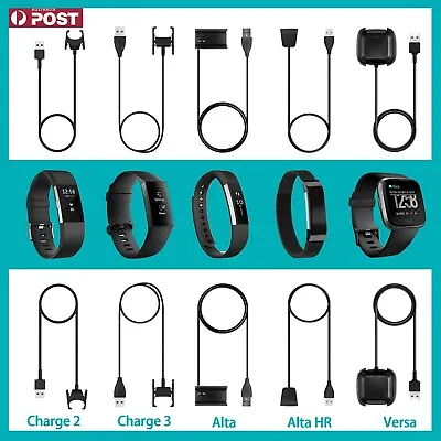 $6.56 • Buy USB Charger Cable For Fitbit Charge 4 3 2 Alta Inspire HR Versa 2