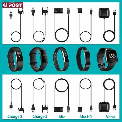 USB Charger Cable For Fitbit Charge 5 4 3 2 Luxe Alta Inspire 3 2 HR Versa 2 3 • $8.85