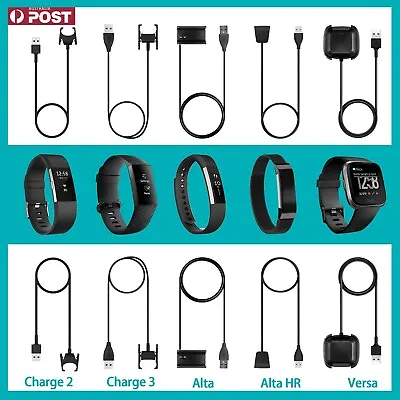 USB Charger Cable For Fitbit Charge 6 5 4 3 2 Luxe Alta Inspire 3 2 HR Versa 2 3 • $10.17