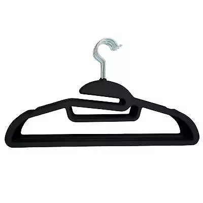 Simplify 24 Pack Plastic Velvet Ultimate Shirt Hanger In Black. • $21.72