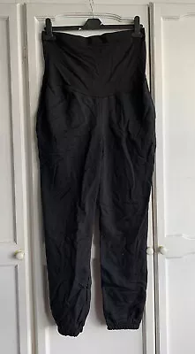 Maternity “over The Bump”band Black Trackie Bottoms Size 14 BNWT • £6.50