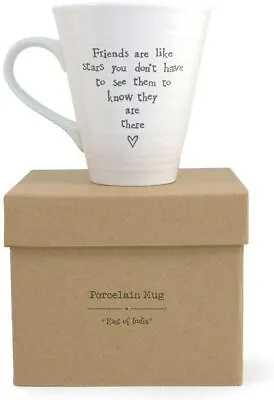 East Of India Porcelain Mug Friends Are Like Star With Gift Box • £9.79