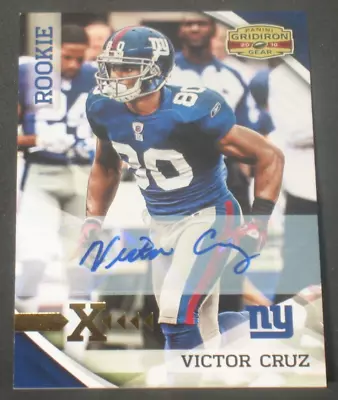 Victor Cruz 2010 Panini Gridiron Gear Autograph Rookie (57/99) New York Giants • $95