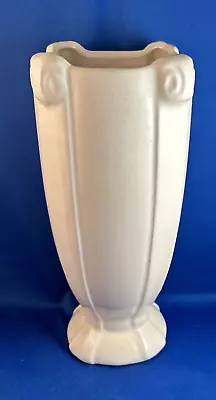 Vintage McCoy Vase Cream Color Column W/ Scroll  Detail • $24.99