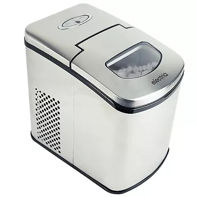 ElectriQ Auto Ice Machine Portable Counter Top Ball Cube Maker - Stainless Steel • £85.92