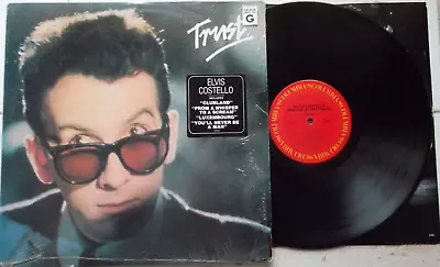 Trust By Elvis Costello (Vinyl LP 1981 Columbia) G+/VG+ In Shrink W/Hype Sticker • $6.19