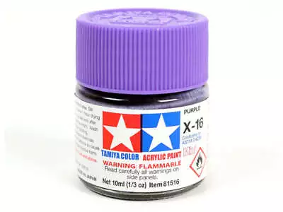 Tamiya X-16 Purple Mini Acrylic Paint - 10ml 81516 • £2.31