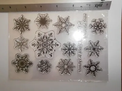 Snowflake Acrylic Stamp Set ( B ) • £2.50