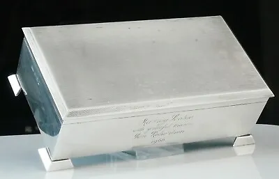 Quality Sterling Silver Cigarette Box S J Rose & Son Birmingham 1965 • $491.12