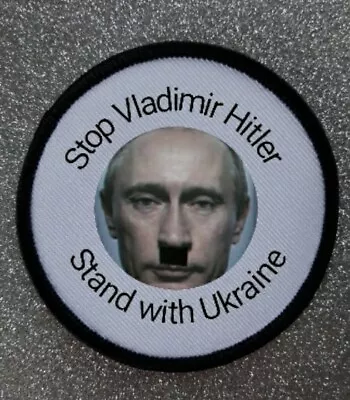 Stop Putin Stand With Ukraine Ukrainian Sublimation Iron Sew On 3” Patch Badge • £4.95