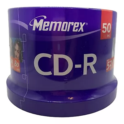 Memorex CD-R 50 Pack Spindle 52X 700MB 80min Blank CD FACTORY SEALED Music NOS • $12.99