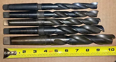 Lot Of 5 Morse Taper MT2 And MT3 HSS Flat Bottom Drill Bits Lot 104 • $45