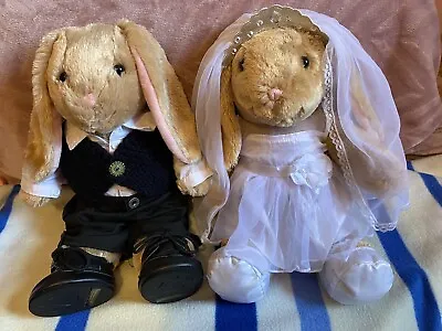 £20 • Buy Build A Bear Rabbit Wedding - Bride & Groom With Outfits