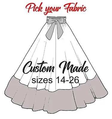 1950s Vintage Retro Rockabilly Circle Skirt Made To Order Pick Your Fabric P • £24.99