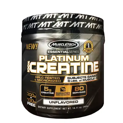 MuscleTech Platinum 100% Creatine Monohydrate 400g Powder - 80 Servings • $28.99