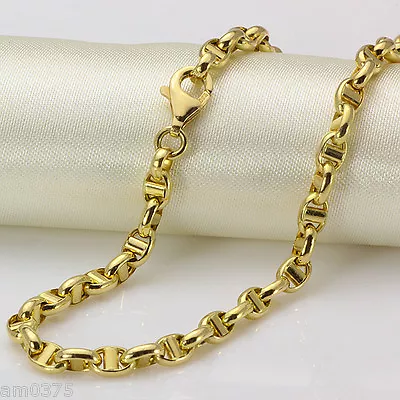 Authentic 18K Yellow Gold Necklace Women Men 4.6mm Wider Anchor Link Chain  • $2098.80