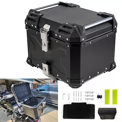 45L Universal Balck Motorcycle Luggage Tail Box Scooter Trunk Storage Top Case • $95.90