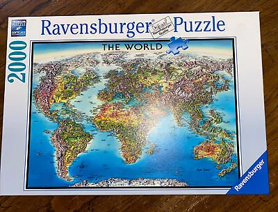 Ravensburger 2000 Piece Jigsaw Puzzle #166831 ~The World~Map 29” X 38” • $20