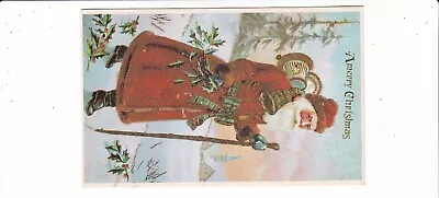 St. Nicholas Santa Claus Fuzzy Robe Vintage Postcard By Merrimack 1979 • $0.50