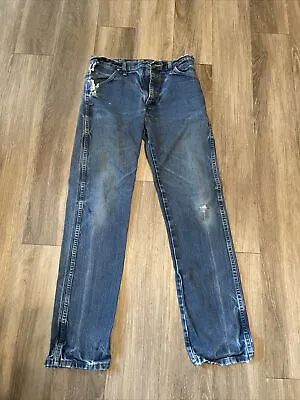 Vtg Wrangler Men Jeans 31 X 34 13Mwz Faded Distressed Y2K Regular Fit Mid Rise • $14.97