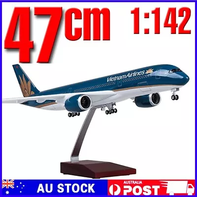 Diecast Model Plane Large Vietnam Airlines Airbus A350 1:142 47cm LED With Wheel • $180