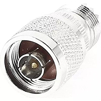 Silver Tone UHF Female To N Male F/M Coax Straight Adapter Connector High Quali • $8.61