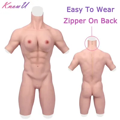 KnowU Upgrade Silicone Muscle Suit With Breast Forms Makeup Cosplay Crossdresser • £367.20