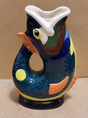 3.5  Wade England Gluggle Jug Koi Fish Pitcher Bud Vase Ceramic Mini • $19.99