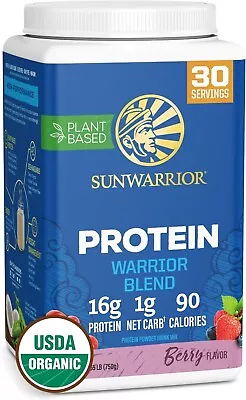 Sunwarrior Warrior Blend Organic Vegan Plant Protein Powder With BCAAs 1.65 Lbs • $44.97