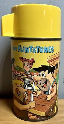 1964 Aladdin The Flintstones Metal Thermos • $23.50