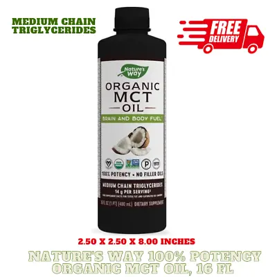 Nature's Way 100% Potency Organic MCT Oil 16 Fl Oz • $15.99