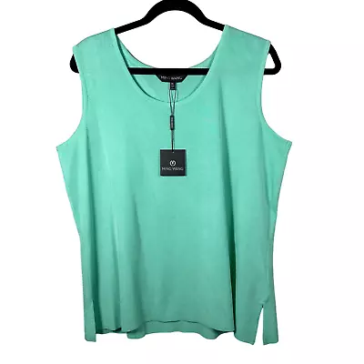 NWT Ming Wang XLarge Mint Green Sleeveless Shell Tank Top • $55.24