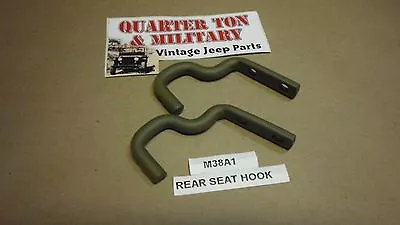 Rear Seat Hooks Pair  Correct US Made FIT Willys M38A1 Jeep G758 • $16