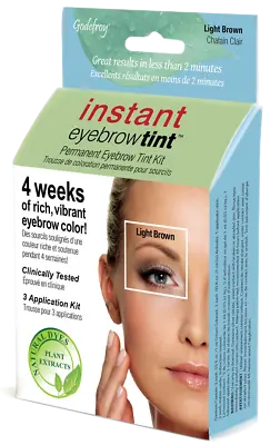 $11.01 • Buy Godefroy Instant Eyebrow Tint Kit  3-Applications (Light Brown)