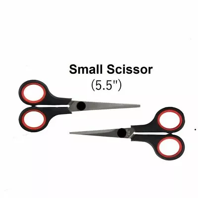 2Pcs/Set Small Scissors Kitchen Household Office Stainless Steel Soft Grip • £3.79