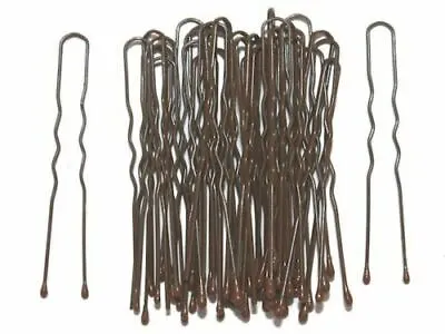 £2.95 • Buy 36 X 6.5cm Long Brown Waved Hair Pins Bobby Pins Grips Hair Accessories UK