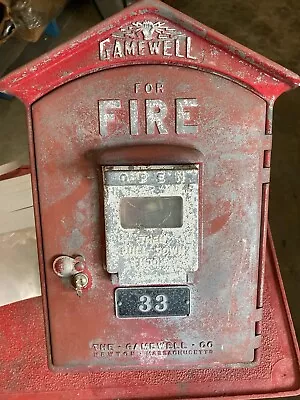 Vintage Gamewell Fire Call Box Alarm Gamewell Wall Mount #33 • $275