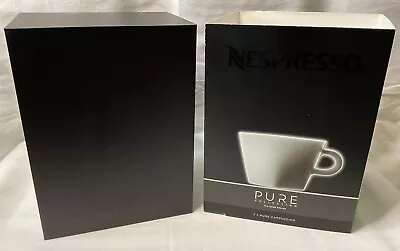 2 Nespresso Pure Collection Big-game Cappuccino Cups & Saucers - New In Box • £19.99