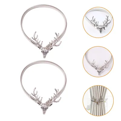  2 Pcs Knot Curtain Tie Backs Curtain Drapery Buckle Magnetic Curtain Holder • £8.39