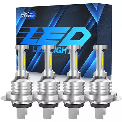 4x H7 LED Headlight Bulb Kit High Low Beam 80W 330000LM Super Bright 6000K White • $39.99